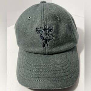 Bonobos Wool Baseball Cap Goblin Blue OS Adjustable Strap Embroidered Giraffe